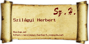 Szilágyi Herbert névjegykártya
